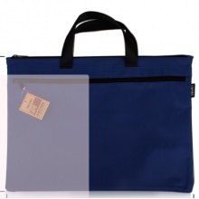 得力5840手提式双层收纳袋（蓝）（黑）