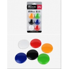 得力7825磁钉30mm（混）（6个/卡）