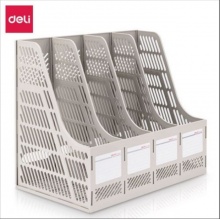 得力9848四联文件框（灰色）（只）